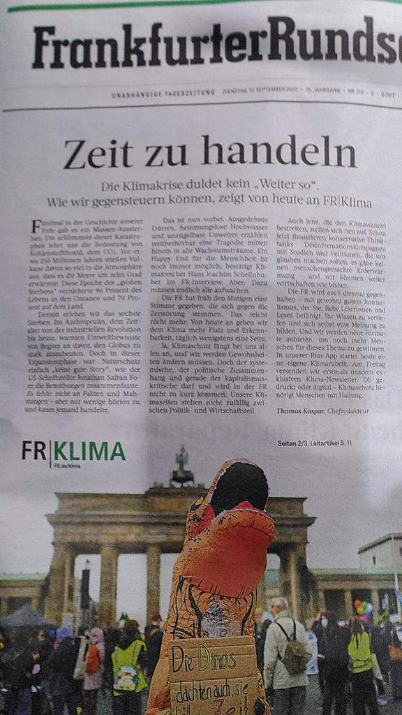 Gregor Kaiser (@gregorkaiser_) on Twitter photo Klimakrise - nun täglich in der FR auf einer Extraseite. Es wird Zeit🌳🌳🌲 Klimakrise - nun täglich in der FR auf einer Extraseite. Es wird Zeit🌳🌳🌲