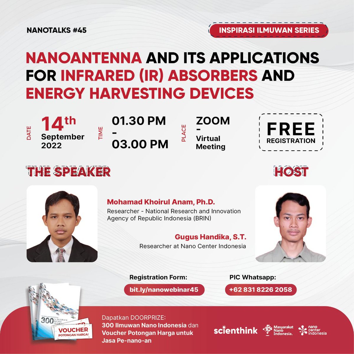 CenterNanoID's tweet photo. Nano Talks #45
Nanoantenna and Its Applications For Infrared (IR) Absorbes and Energ Harvesting Devices

https://t.co/CjvLKRJiTF

#nanotalks #webinar #seminaronline #nanoantenna #infrared #devices https://t.co/bTW7jjsR60
