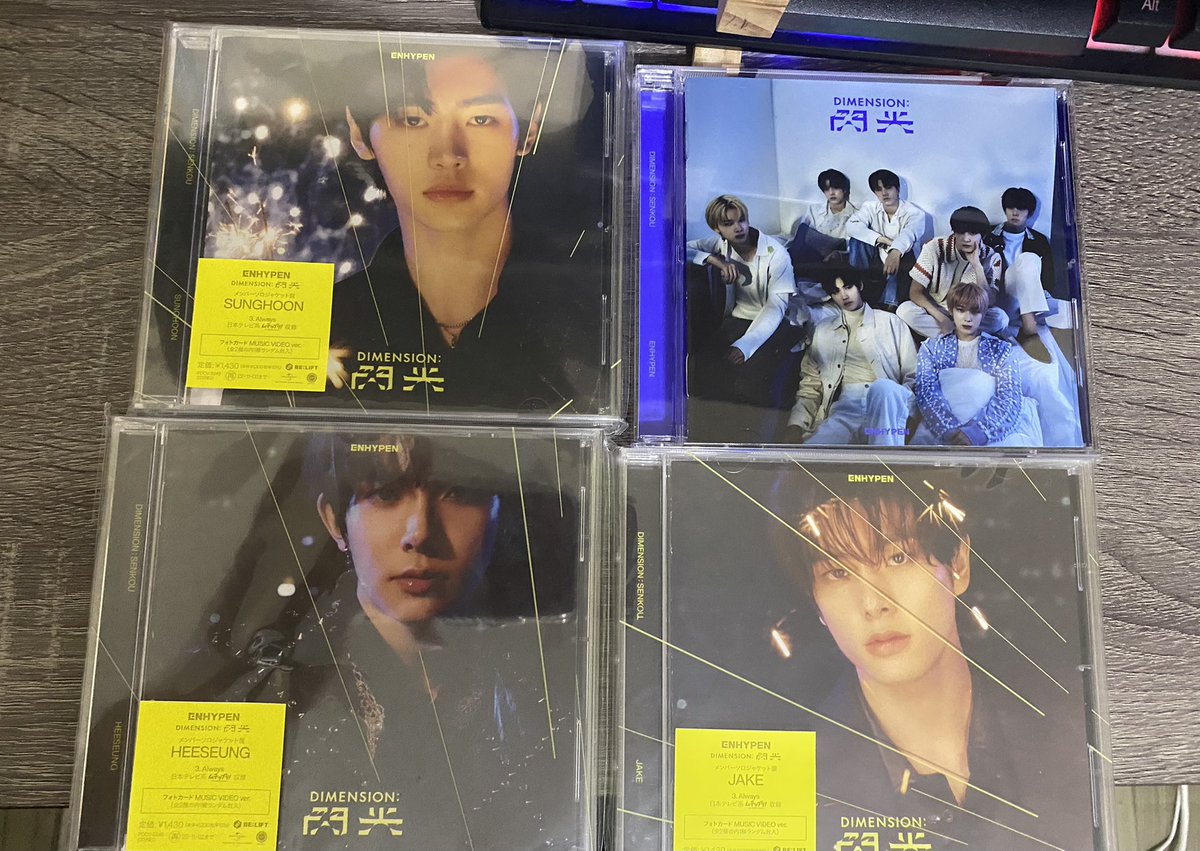JhunieBudols's tweet photo. wts lfb enhypen ph | #unieSells 

• dimension senkou unsealed solo jacket album (Jake, Heeseung, Sunghoon) 
• d:s ums version unsealed album 

— 100 ea
— payo
— onhand
— complete inclu except rpc

🏷 d:s senko soljack pc photocard ums https://t.co/KXLedr95NK