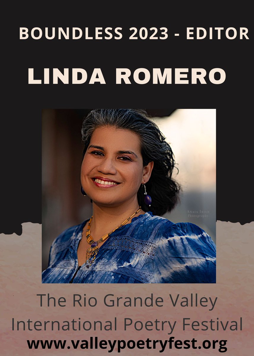 FlowerSongPress's tweet photo. Boundless 2023, guest editor: Linda Romero
submit here: https://t.co/joGsJaIXHe
#VIPF2023 #RGVIPF #valleyinternationalpoetryfestival
#editor #lindaromero #boundless2023 #vipf #16thannualvipf #flowersongpress #elzarapepress https://t.co/obC2KGOEjd