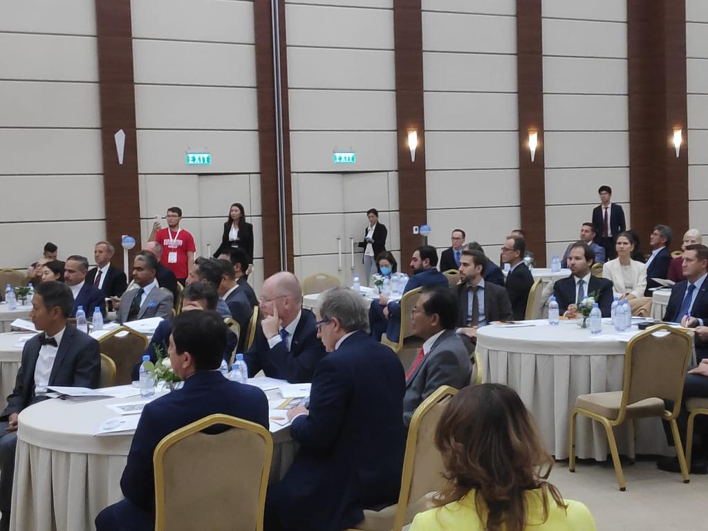 fadjroeL's tweet photo. #EmbassyDay at Nazarbayev University @NUedukz meeting with Rector, Deans and Lecturers. Establish education collaboration between Indonesian Universities and @Kazakhstan incl. @univ_indonesia ~ #IniDiplomasi @nursultan_kbri #DubesRIKazakhstanTajikistan @Kemlu_RI #RintisKemajuan https://t.co/PiY28uGV5s