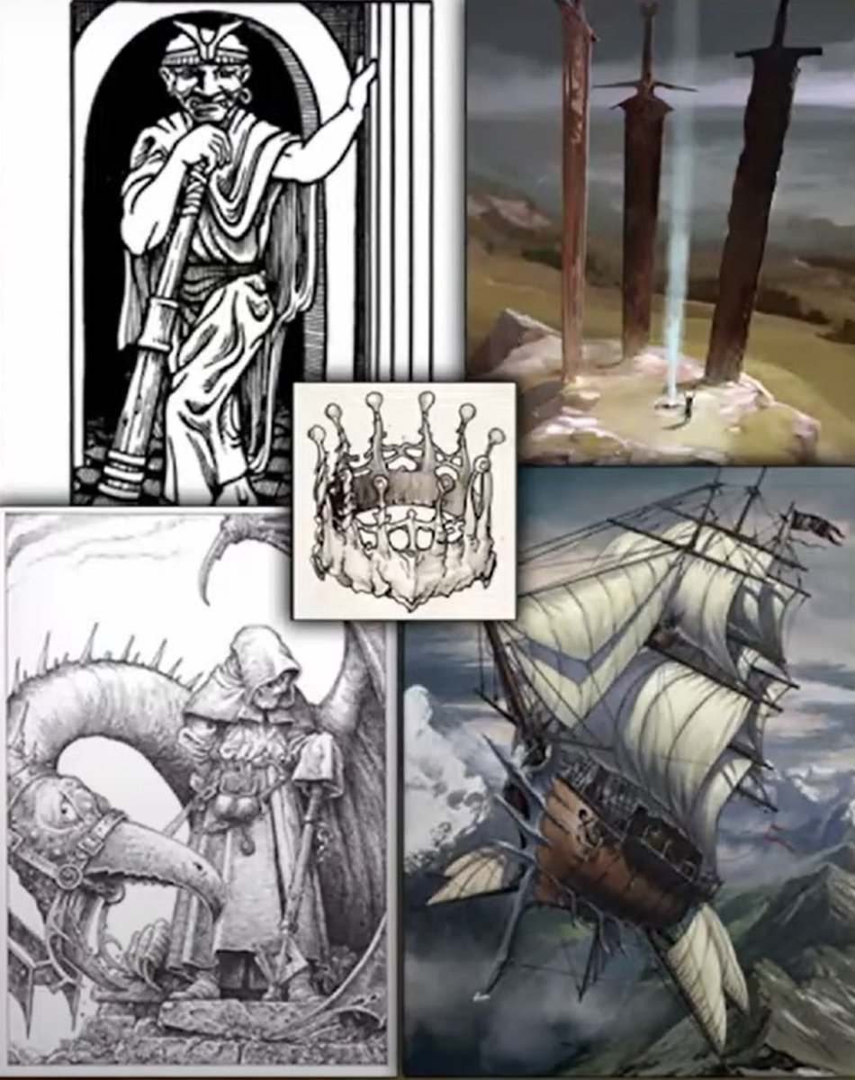 KnightsOfRP's tweet photo. Listen next Tuesday as Chris, Kate, and Sarah each write their own one-shot adventure, in 30 minutes, based on these images, on a show called Prep or Die. #knightsofroleplay #dnd #dungeonsanddragons #fantasy #adventure #podcast https://t.co/u4NoWbV4IV