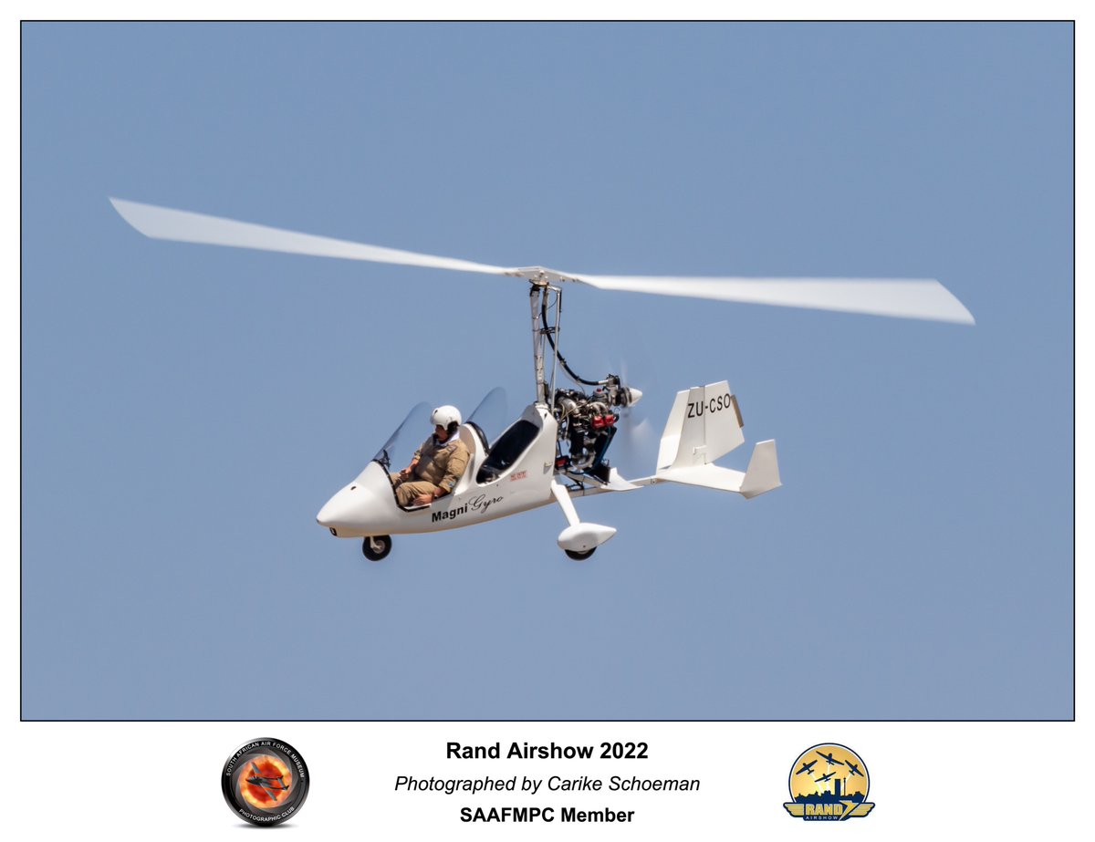 Display pilot Andre van Zyl in his #MagniGyro at the #RandAirshow 2022 , powered by #ZoomFibreSA.