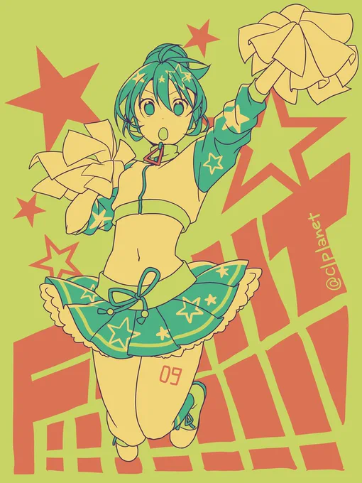 月水金に5色でミクさんを描いてくシリーズ 9 #初音ミク #HatsuneMiku 