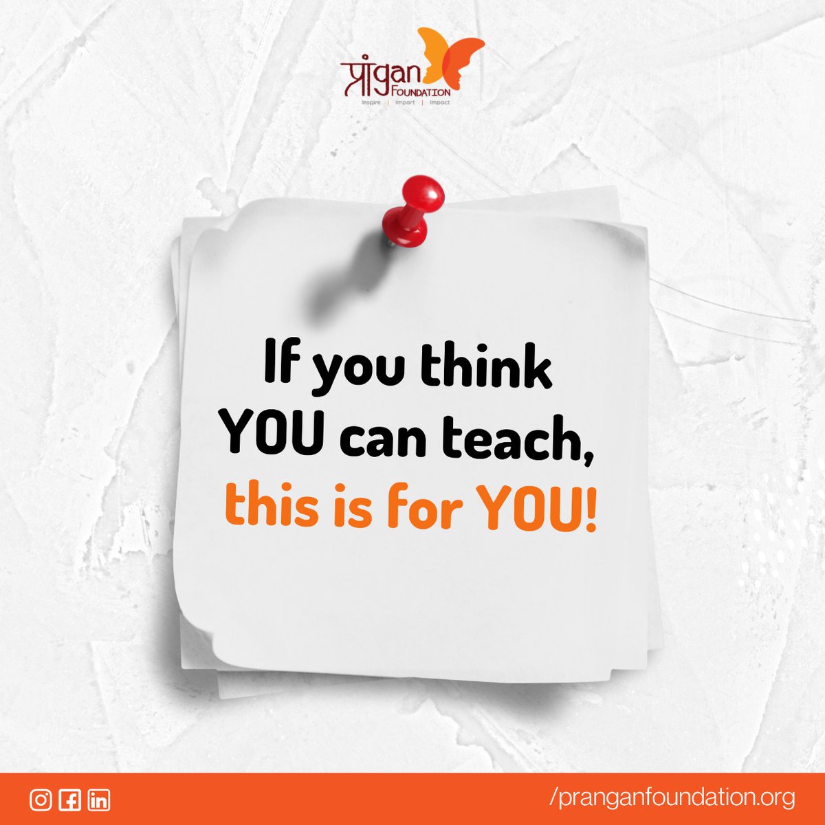 PranganF's tweet photo. Do you think you can teach English? What are you waiting for?
Join us right away! 🧡💛
https://t.co/KlS2xDuJNQ
.
.
#pranganfoundation #pranganfoundationindia #teaching #learning #educators #progress #donate #recruitmentdrive #beaneducator #education #qualityeducation #You https://t.co/52Mb33qfZJ