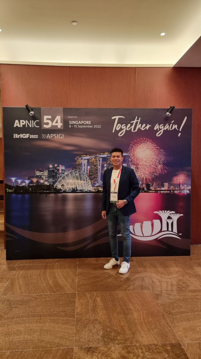 m_arifangga's tweet photo. With @apnicdg Director General at APNIC.
Best of luck for the APNIC 54 Workshops, Partner Meetings & Conference held at the Grand Hyatt Singapore on 8 - 15 September 2022.
#APJII #APJIIIndonesia #KetumAPJII #Daily #DailyUpdate #TransformasiDigital #APNIC54 https://t.co/MswHUCODal