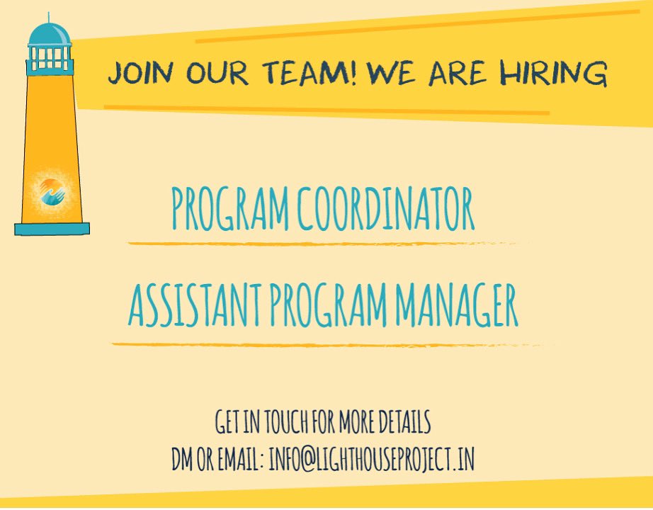 LighthouseIndia's tweet image. Join our young passionate team, as we support our mentors and mentees through building their relationship and making it a fulfilling experience all around! 💪🏾🧡
.
#lighthousehiring #workopportunities #volunteering #volunteeringinindia #lighthouseproject