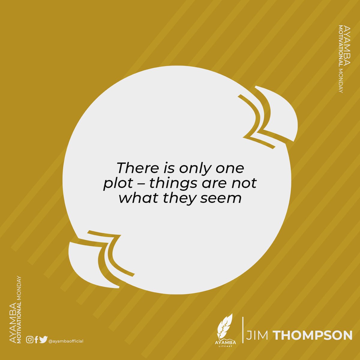 ayambaofficial's tweet photo. The plot thickens!
.
.
.
.
#ayambalitcast #writingcommunity #writer #ayamba #writing #MotivationalMonday #motivation #creativewriting #creative #inspiration #ideas #JimThompson https://t.co/HXN2RJ5M26