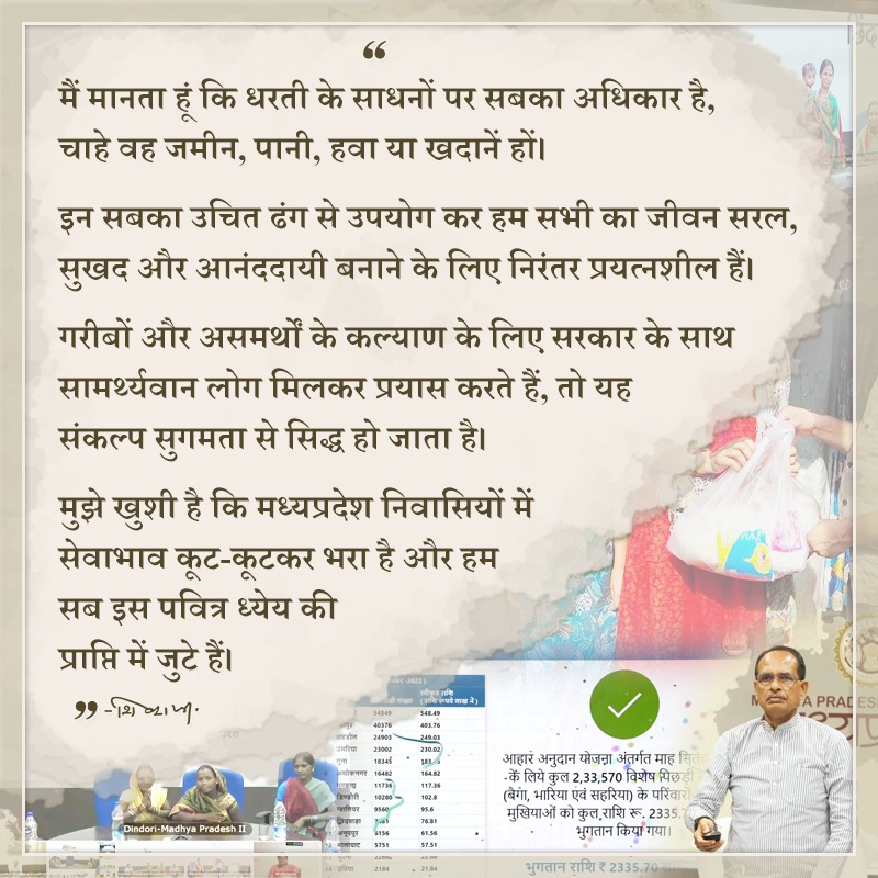 OfficeofSSC's tweet photo. मैं मानता हूं कि धरती के साधनों पर सबका अधिकार है... #Thoughtoftheday #TuesdayThoughts #TuesdayMotivation #MadhyaPradesh https://t.co/ZsUJS0qsNy