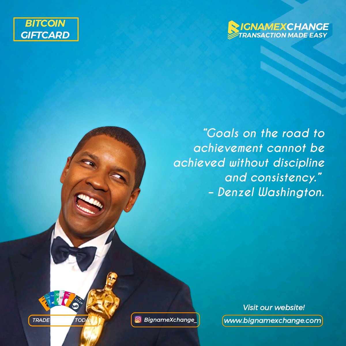 BignameXchange's tweet photo. Discipline is built by consistently performing small acts of courage, therefore connect with the best platform for all your digital transactions in order to conquer goals on the road to achievement. We remain active as always #fairtrade #transactionmadeeasy https://t.co/0MKqYrB0QN