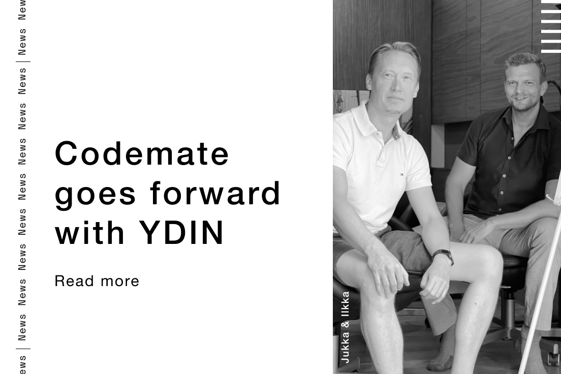 CodemateLtd's tweet photo. We have some exciting news to share! 🤝

Codemate Ltd has invested in Ydin Technologies and will act as a pilot customer, strategic investor and development partner to support @YDIN in its growth in Finland and abroad. 

Read more: https://t.co/5eMxxpjH2J https://t.co/1oeHLu2Km3
