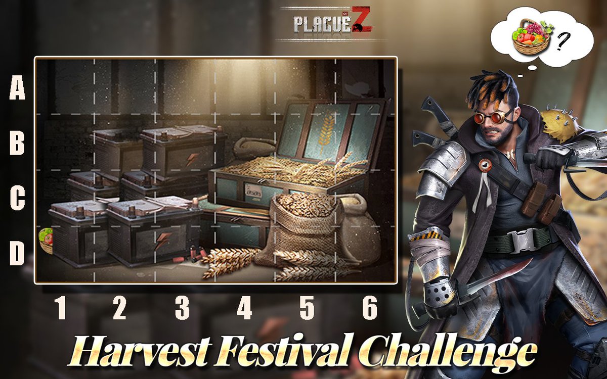 PlagueofZ's tweet photo. 🌾#Harvest Festival Challenge🌾
We are immersed in the festival celebration of the harvest. 🥳Zachary seems to have placed the fruit basket for the celebration somewhere in the warehouse. Can you quickly find out where it is? 🧐

#Quiz #Puzzle #PoZ https://t.co/baIigD0kll