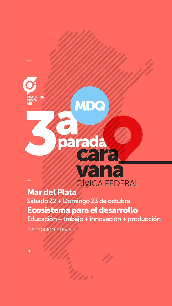 ccari_ok's tweet photo. Se viene la 3ª parada de la #CaravanaCívica. Mar del Plata, allá vamos. 

Ecosistema para el desarrollo.
Educación + Innovación + Trabajo + Producción. https://t.co/UYkIvJ6GlB
