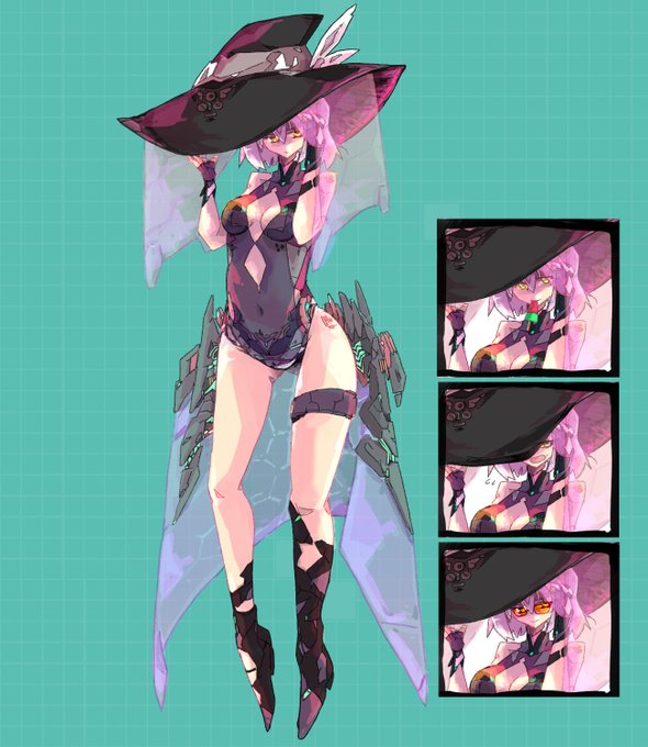 【skeb】より黒アリス水着。9月入ってるのにまだ夏なんじゃ..説。 