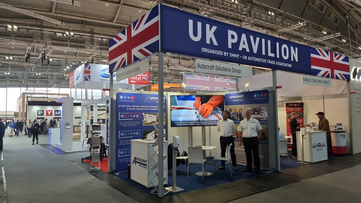 And we're LIVE at #AutomechanikaFrankfurt! For the next 5 days we'll be in the #SMMT UK Pavilion on stand 3.1 J78 and will be showing our new REVIVE MOBILE, WORKSHOP and TRIAGE EV battery test, repair and service centres!