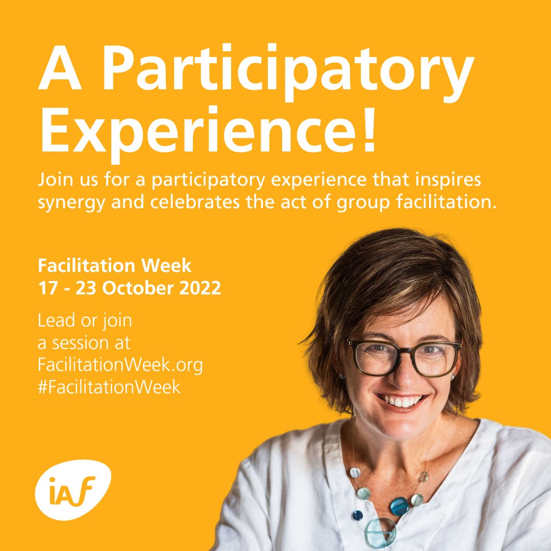 IAFacilitators's tweet photo. A participatory experience! 

Visit https://t.co/dIUg7RUHAT to learn more about the Facilitation Week, to lead or to join a session. 

We’re looking forward to seeing you there! #FacilitationWeek https://t.co/3ZVR98SLac