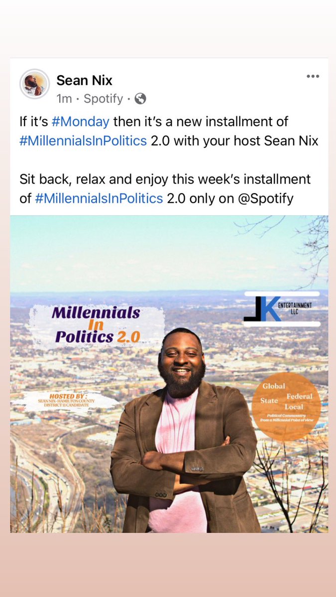 SeanNixD11's tweet photo. Get your weekly dose of #MillennialsInPolitics 2.0 only on @Spotify https://t.co/GpSYQhN2Jq
