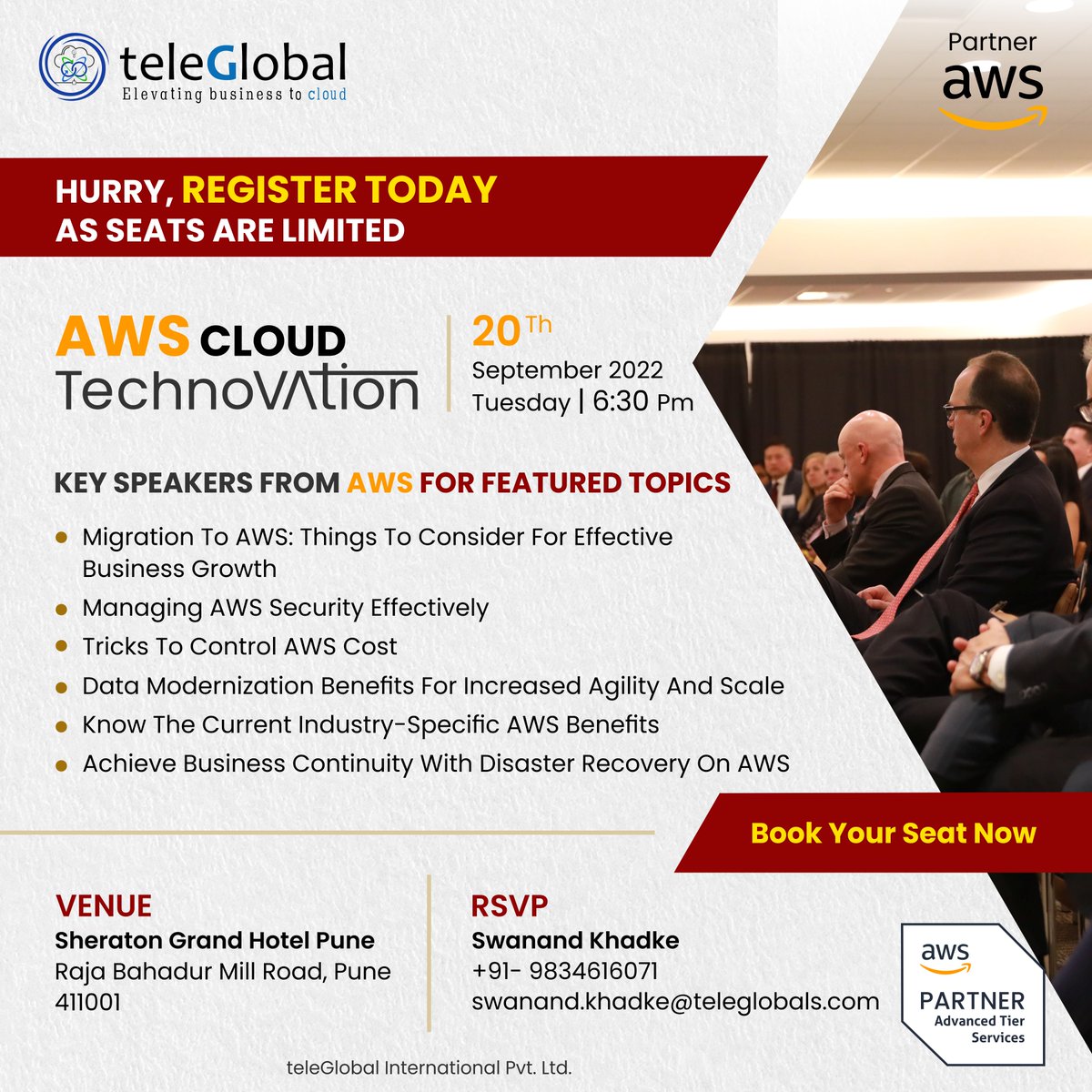 Teleglobals's tweet photo. Meet the Trendsetters of Cloud Industry at AWS Cloud Technovation! Please Register and Book Your Seat.
https://t.co/1pcx4l2fBb
#aws #awsservices #awscloud #cloudevent #awscloudtechnovation #awsevent #techevents #teleglobalinternational https://t.co/MttsccFDyk
