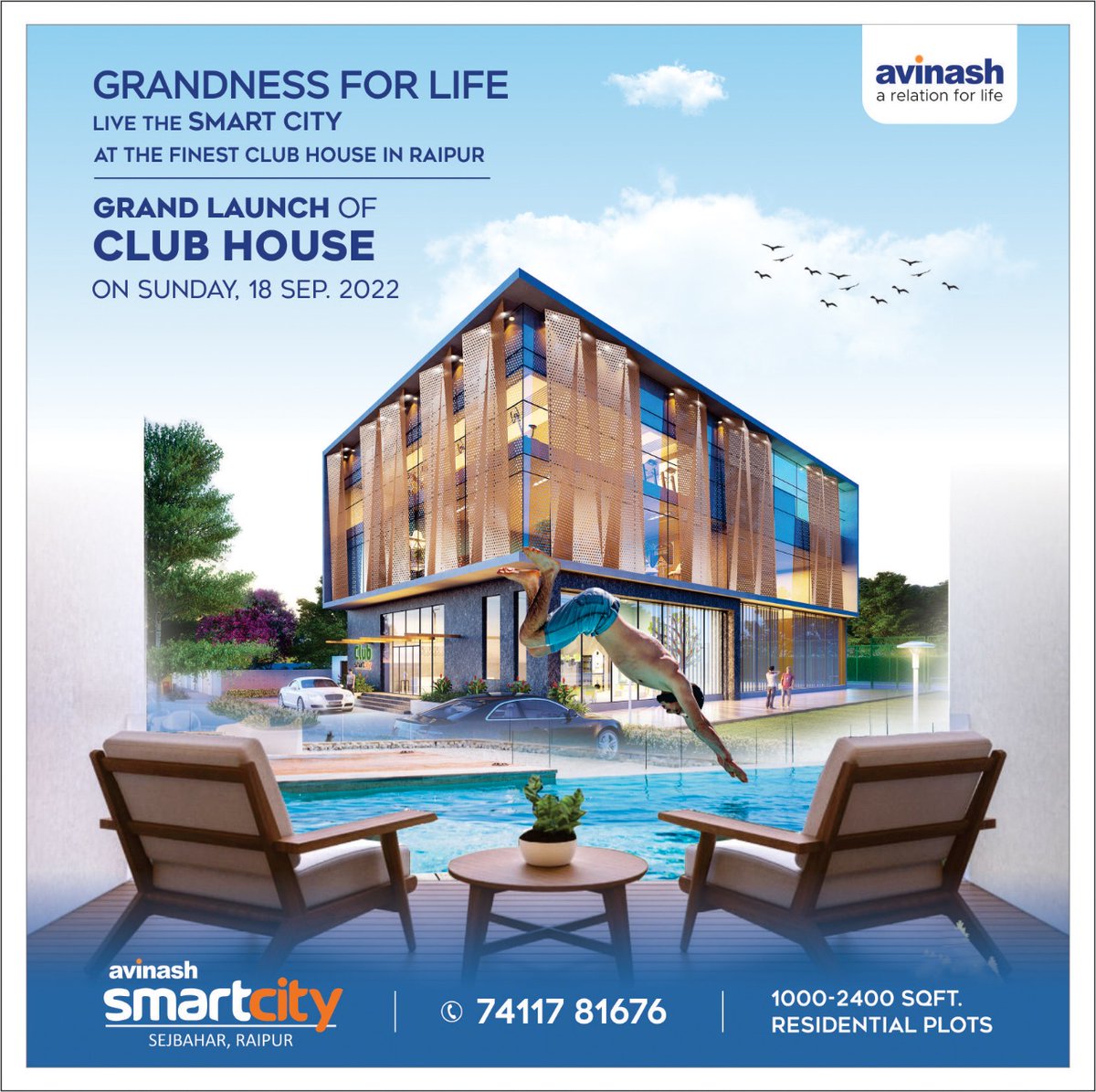AvinashGroup's tweet photo. Avinash Group takes the pleasure to invite you for the launching of our Smart City Club on 18th Sep 2022. Come & witness the luxurious lifestyle that Avinash Group offers in our residential project 'Smart City'.
#AvinashGroup #ARelationForLife #AvinashSmartCity #SmartCity https://t.co/LCaMNG49nE