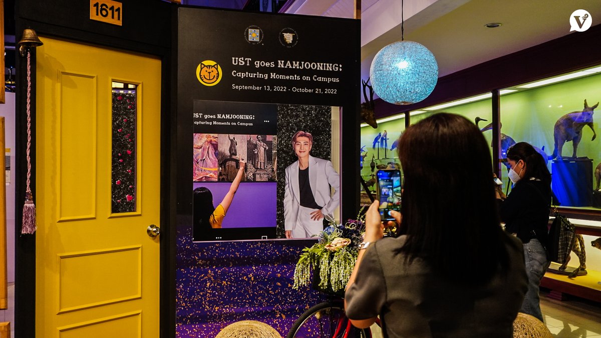 varsitarianust's tweet photo. UST GOES 'NAMJOONING' 🐨💜

The UST Museum launches its interactive exhibit titled "UST Goes Namjooning: Capturing Moments on Campus" at the Main Building on Tuesday, Sept. 13. https://t.co/hS9mw0ROKA