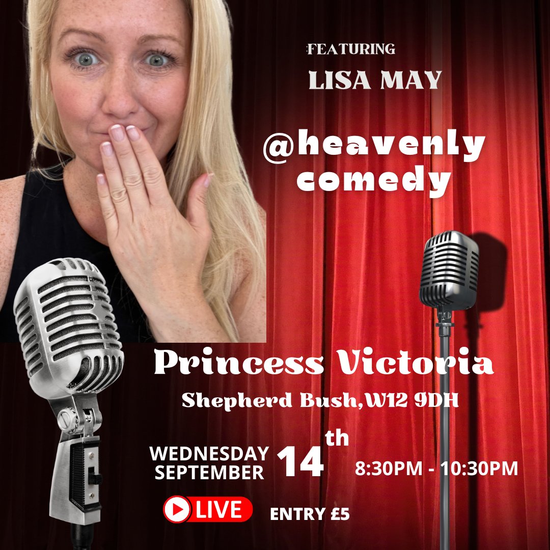 Looking forward to performing at <a href="/Heavenlycomedy/">Heavenly comedy</a> at Princess Victoria in Shepherds Bush TOMORROW Wednesday 14th at 8:30pm Come along if you fancy a giggle.
