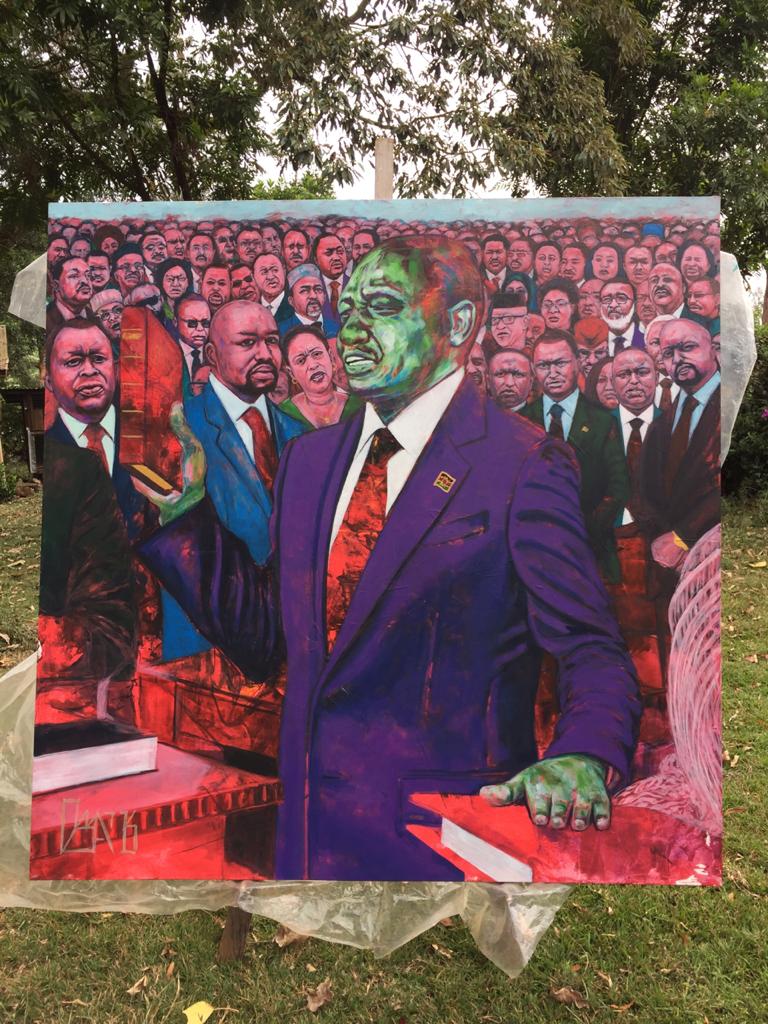 ulizalinks's tweet photo. 🇰🇪🔥❤️ Kenyan artist makes a canvas for Swearing In Of President William Ruto.  RT to support his art. #Rutothe5th
#RutoThefifth
🖌️🎨 @MwendiMadeIt https://t.co/kFv9FrVLk5