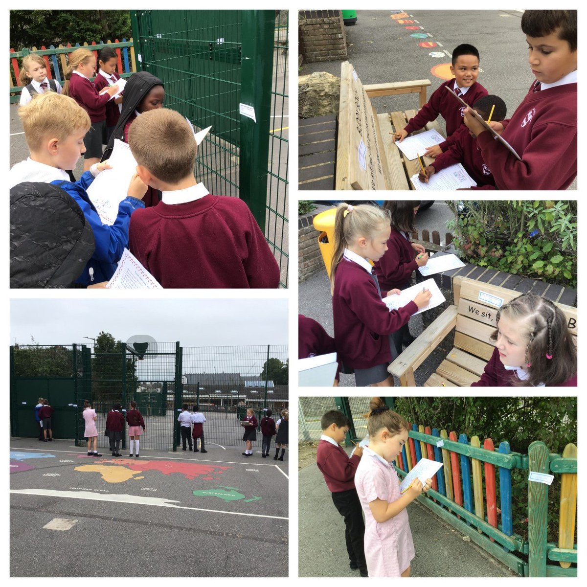 StMichsChatham's tweet photo. Year 4 celebrated Roald Dahl Day by completing a treasure hunt of facts around the playground. They found out when he was born, the names of some of his books and even his favourite drink- chocolate milk.
#outdoorlearning #loveknowledge #happybirthday https://t.co/49cVewmF5U