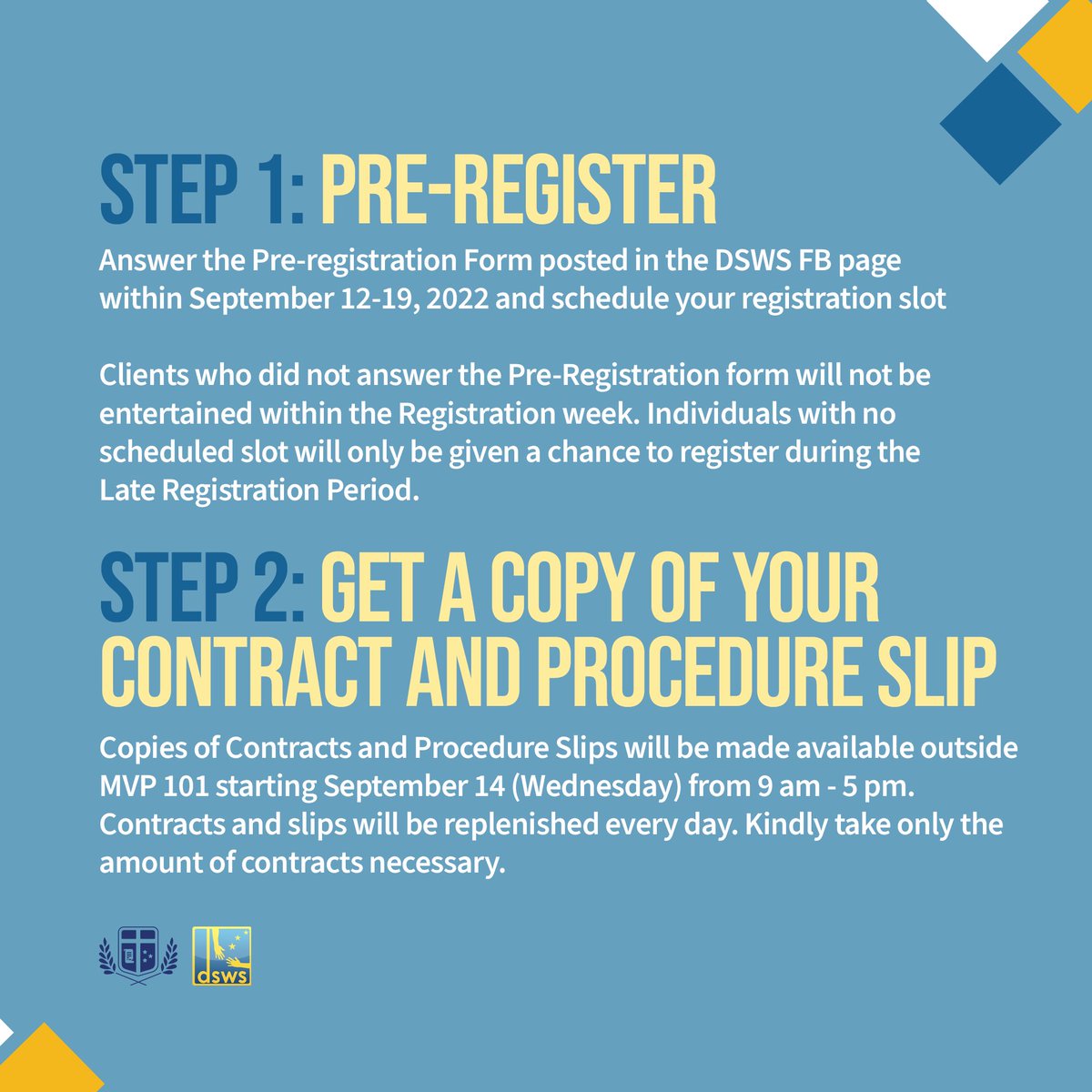 AteneoDSWS's tweet photo. Not quite sure how locker registration works? 🤔

Don’t worry, DSWS is here to guide you through the process! 
Below is a step by step guide to help you for locker registration this September 29-30.

Poster by: Nicolah Gapuz
Spiel by: Maxine Erika Rebadulla https://t.co/WsKKDt4Adr