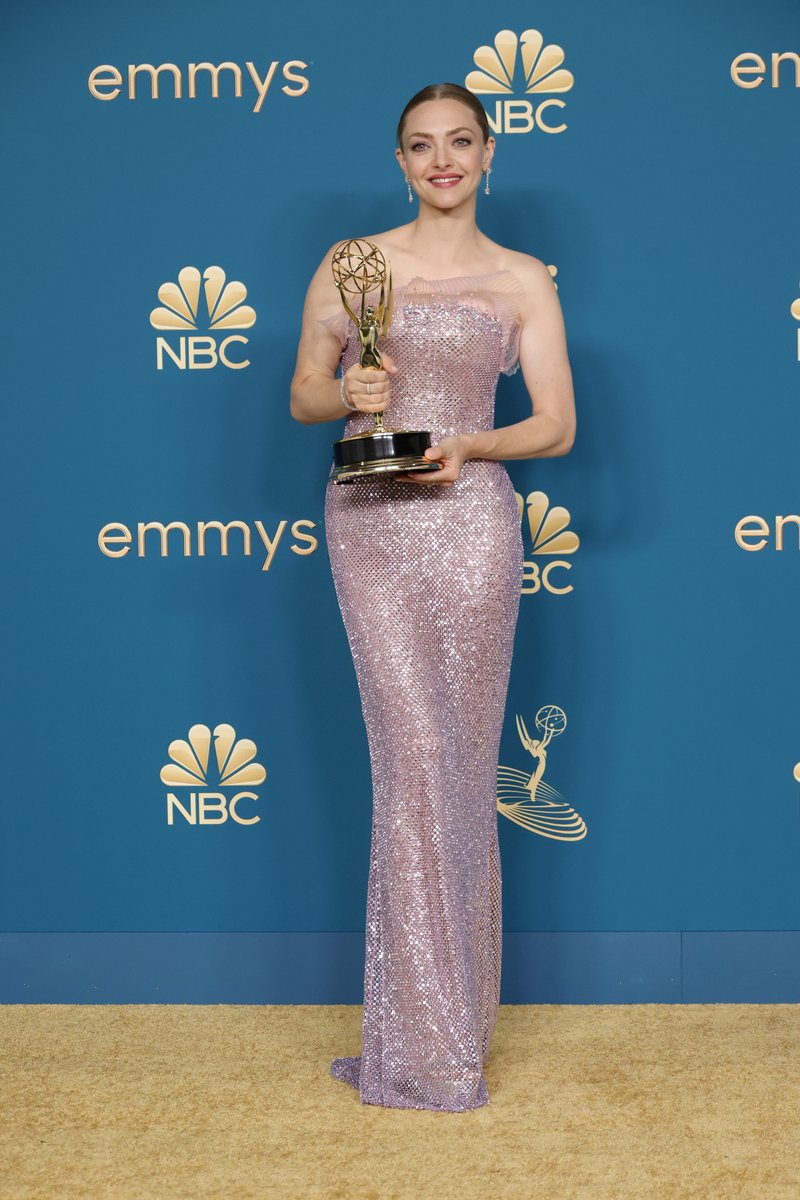 armani's tweet image. Amanda Seyfried, winner of the Outstanding Lead Actress in a Limited or Anthology Series or Movie award for ‘The Dropout,’ wore a #GiorgioArmaniPrivè embroidered gown at the 74th Primetime Emmys.

@AmandaSeyfried