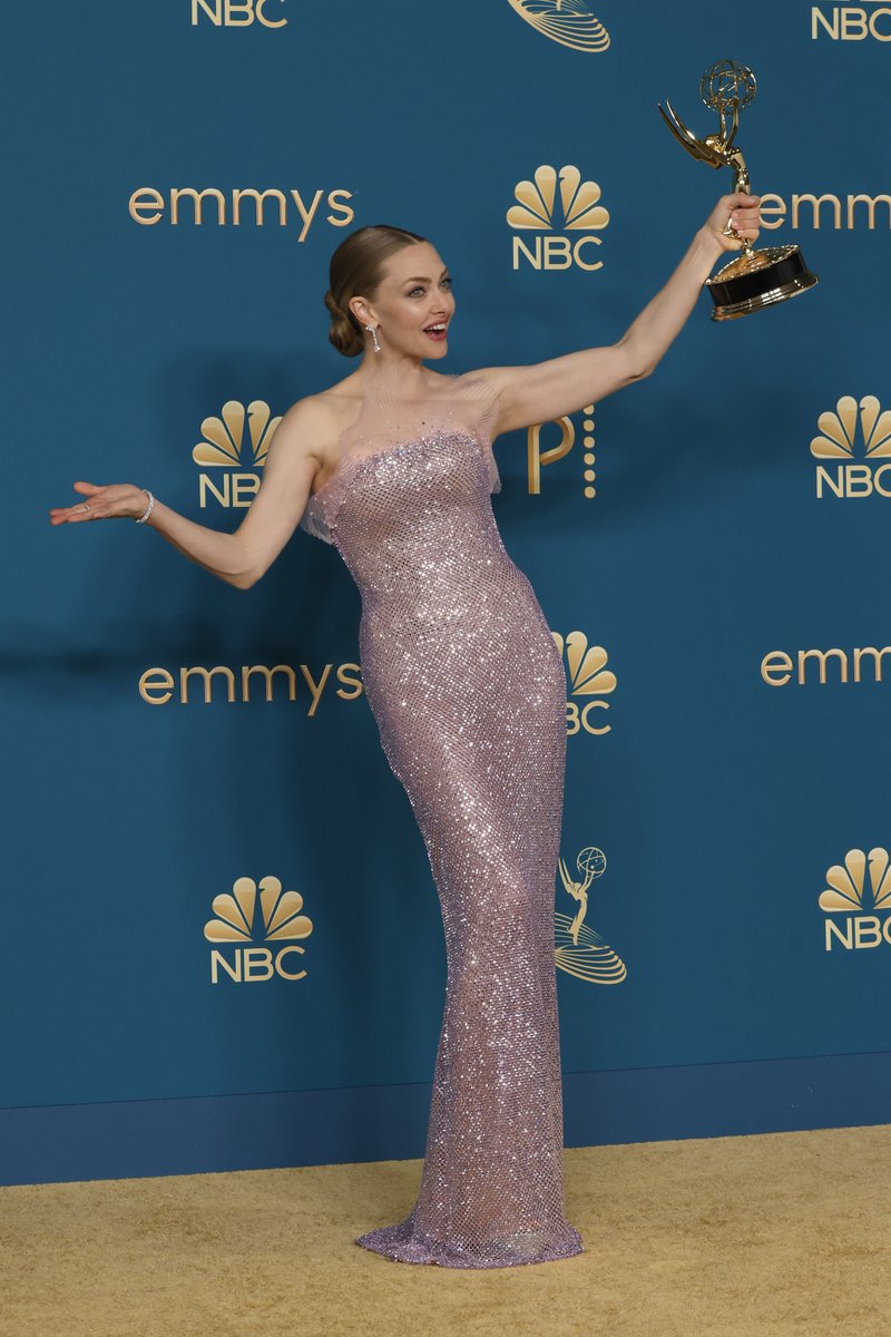 armani's tweet image. Amanda Seyfried, winner of the Outstanding Lead Actress in a Limited or Anthology Series or Movie award for ‘The Dropout,’ wore a #GiorgioArmaniPrivè embroidered gown at the 74th Primetime Emmys.

@AmandaSeyfried