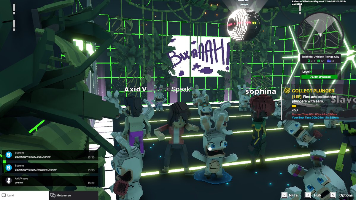 valyaracer's tweet photo. @TheSandboxGame @RabbidsOfficial I just participated in the #SandboxAlphaS3Giveaway for a chance to win 500 SAND! Found the Disco Rabbid, check out my screenshot below!
👇 https://t.co/HS0a3RX6cv
