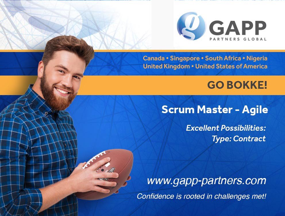 DeWald98660604's tweet photo. #agile   GO BOKKE!?
This is instead an excellent career opportunity for a highly experienced Scrum Master in an Agile environment. 

Reach out to our recruiters and click on our e-Recruiting platform: https://t.co/J0By40pFsj

#scrummaster #scrum #agilecoach https://t.co/Ni0xS2jiPt