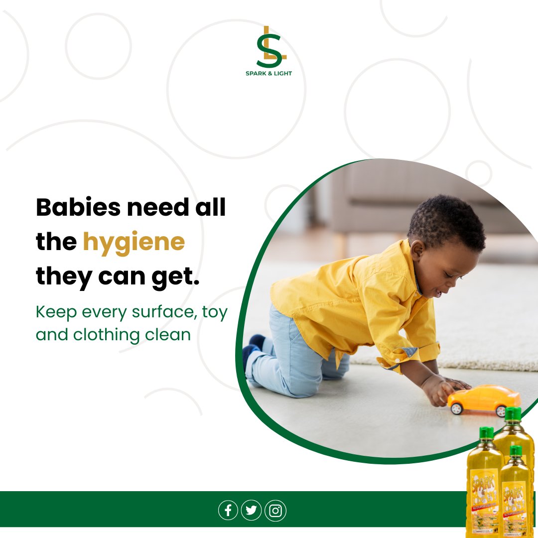 sparkandlight's tweet photo. How clean is your baby's surrounding? 

Keep them safe from germs by cleaning with @sparkandlightng multipurpose liquid soap 

#sparkandlightng #babies #mumsinlagos #GoHomeMeghanMarkle #NotMyKing #Trenches #TrendingNow #nigeriansinuk https://t.co/07mjeLRp5X