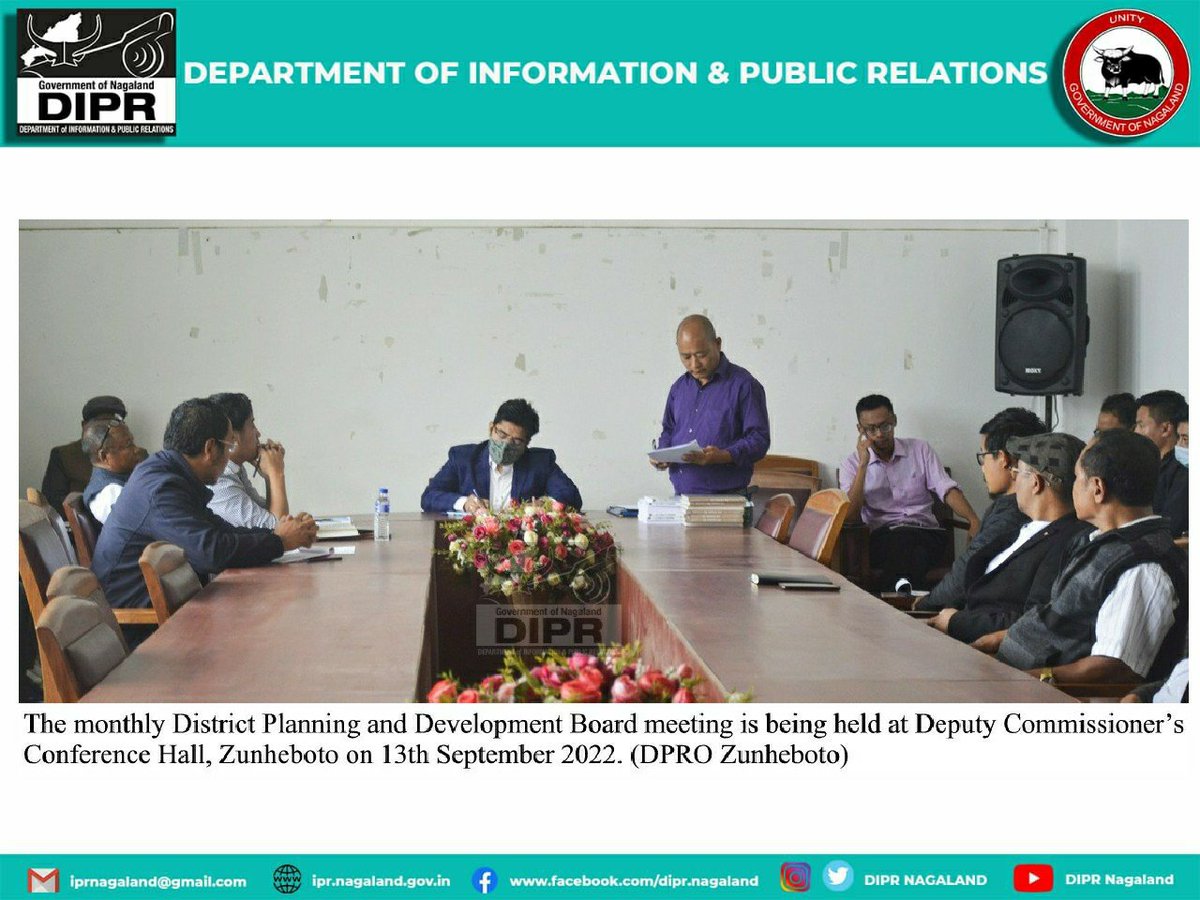 DIPR Nagaland on Twitter "The monthly District Planning and