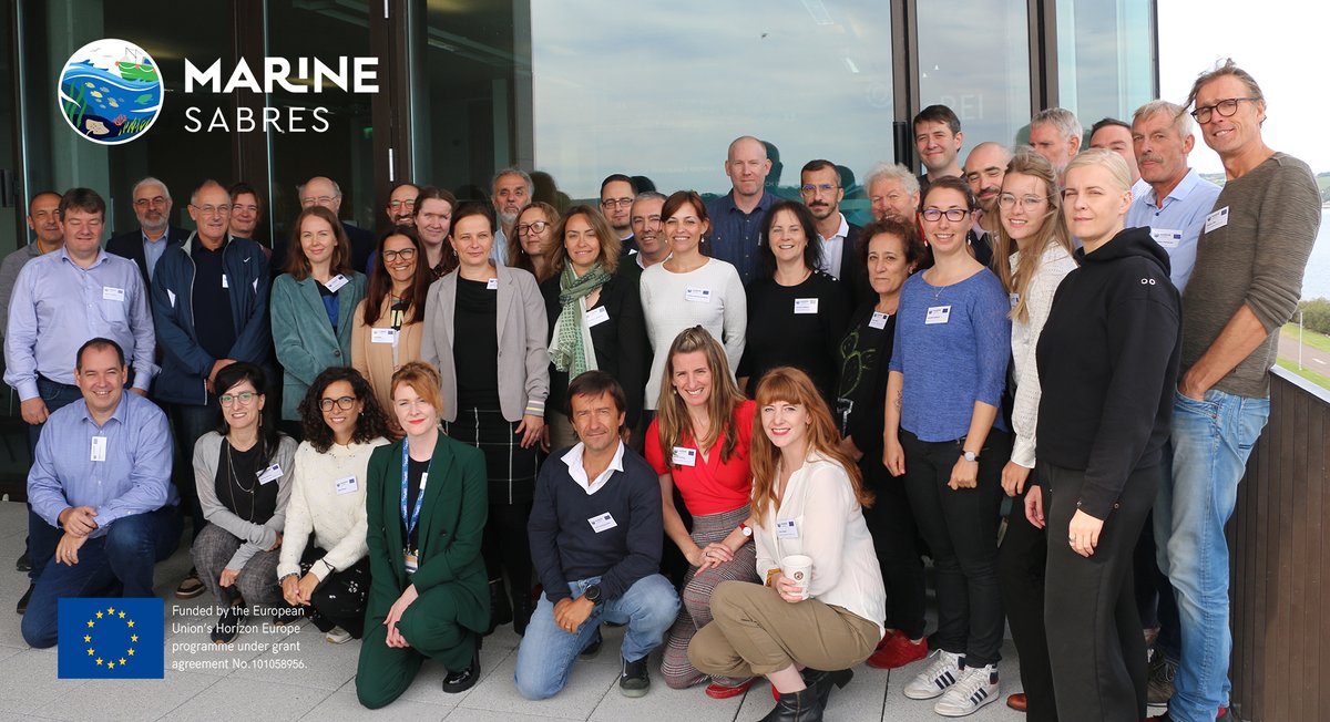MarineSABRES's tweet photo. The MarineSABRES team in Cork! 22 partners from 11 countries will be working together for the next four years to tackle marine biodiversity loss by accelerating the uptake of ecosystem-based management. 💪 https://t.co/41vpuEOzVy