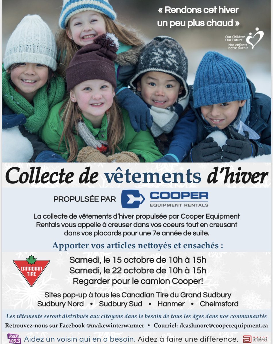 Winter Clothing Drive powered by Cooper (@clothing_by) on Twitter photo 
