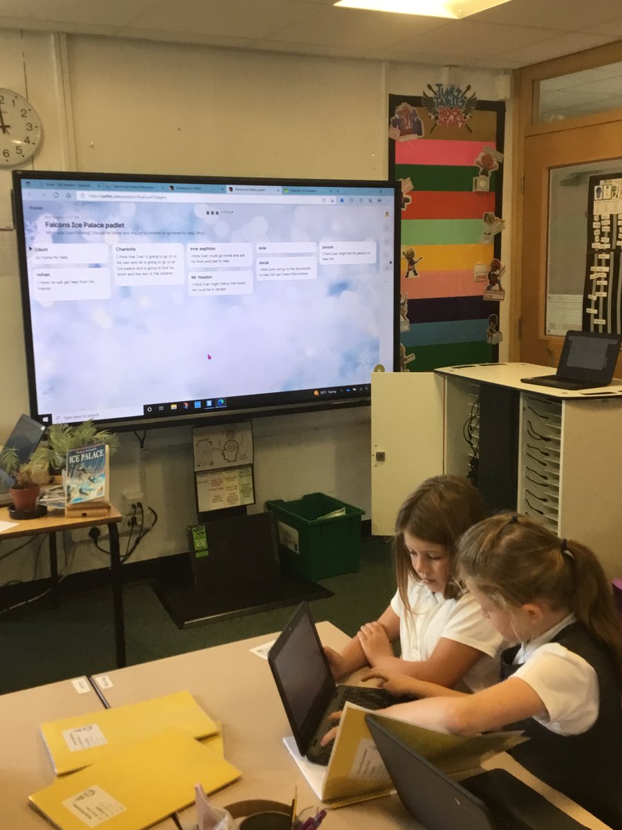 IPMATAshGrove's tweet photo. Falcons are loving using the Chromebooks to share ideas in English. #padlets #digitalfuture https://t.co/rZk9yJ1az9