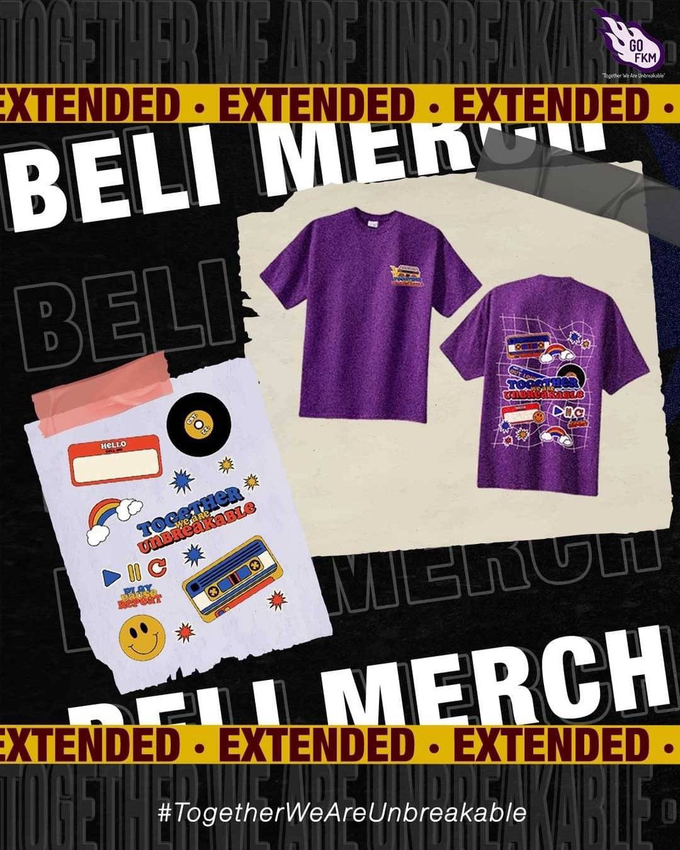 go_fkm's tweet photo. OPEN PO MERCHANDISE GOFKM EXTENDED

Halo warga FKM❗️
Yuhu ada kabar baik nih!

Jadi, open PO Merchandise GoFKM diperpanjang sampai 14 September, lho! 🥳

Cara ordernya tinggal klik 📌
https://t.co/SZZNmpNgNv

Konfirmasi pembayaran ke
Silvia (081286070474/LINE: silkhansaa)

#GoFKM https://t.co/DH9zViRSCb