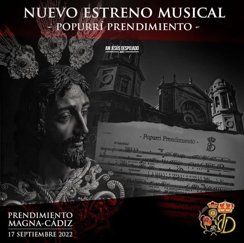 JesusDespojado's tweet photo. 4 días ⏱️ para el que sin duda será un día INOLVIDABLE para todo aquel que presencie la simbiosis entre la Hdad. @prendimiento_cadiz y nuestra formación 🤝🏻‼️

A demás este 17 de Septiembre, será un día cargado de estrenos tanto por parte de la Hermandad como de nosotros. https://t.co/ttcoWorUVh