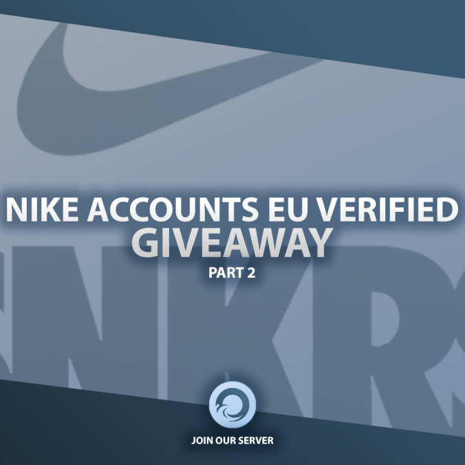 🌊Ocean SNKRS Giveaway Nike Accounts EU part 2🌊
• 10x Nike Accounts EU VERIFIED✔️
• 3x Winners ✔️
Rules📋:
• Follow  <a href="/OceanSnkrs/">Ocean SNKRS</a> • Raffle Nike Accs &amp; Slo7s
• Like &amp; Retweet
• Tag 2 friends
• Join our server discord:
discord.gg/j95wMF4Cyp
Good luck - Ends in 72 hours!🍀