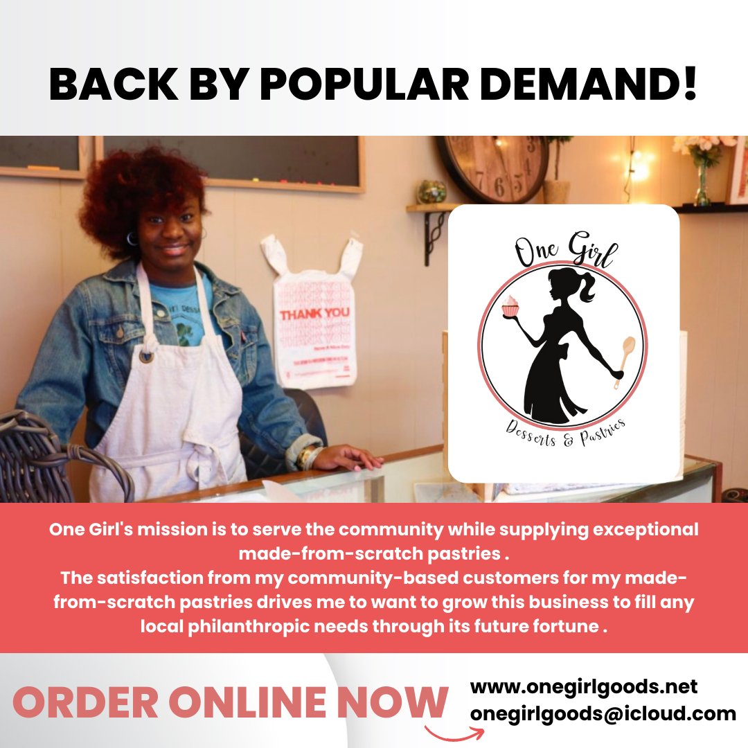 OneGirlandMore's tweet photo. Local delivery or shipping to your home / business
Order online now!
https://t.co/txNCucnz6I
#Deliveryservice #desserts https://t.co/2bD0a4bflR