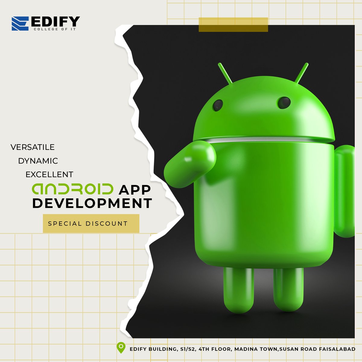 EdifyCIT's tweet image. If you're new to programming or Android development, stay here.
Get admission in our new batch!
For More Details
📞0322 872 10 10
#androidstudio #javavskotlin
#androiddevelopertutorialforbeginners #androidsoftwaredevelopment #androidstudiotutorialfullcourse #edifycit #edifygroup