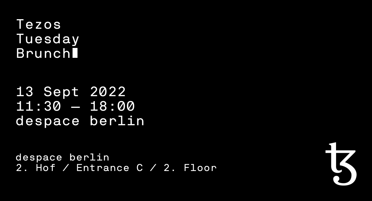 despace_berlin's tweet photo. #tezos Tuesday brunch is on!🍴 If you're running late - no worries - drop by any time until 6pm today.
@TZConnectBerlin team will be around for some coffee, snacks, chat and coworking. 💬
#tezosmeetup #blockchainweek #tezoscommunity #tezosdevelopers https://t.co/34pLdg0ObZ