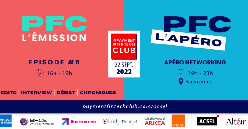 AcselDigital's tweet photo. [J-7] 🔥 6 CEO, 1 avocat, et 1 journaliste... Le PFC l'Emission met les petits plats dans les grands en cette rentrée ! 

Après le LIVE, à partir de 19h, retrouvons-nous autour d'un verre.

#Payment #Fintech @AcselDigital
👉 Programme détaillé, inscription https://t.co/AIDT3wMNWM https://t.co/64UW8uvuAc
