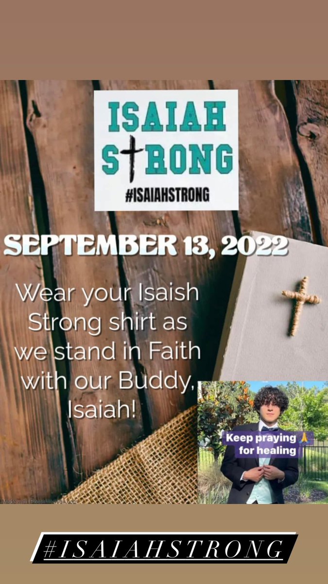 oakleaf_vb's tweet photo. https://t.co/6odnM94WTf

Tonight’s game is dedicated to Isaiah as he is fighting to recover from injuries sustained from a car accident. Please wear your #IsaiahStrong shirt today for him! #leavealegacy #uknighted #isaiahstrong #knightnation https://t.co/tUig2Cl49Y