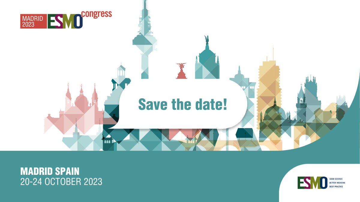 Like all good things #ESMO22 has now officially come to an end. Many thanks to all of you who made this happen, the participants, onsite or online, the Scientific Committee, the Chairs & Speakers, & ESMO staff. Safe travels, & see you in Madrid for #ESMO23
ow.ly/IKWg50KHFgI