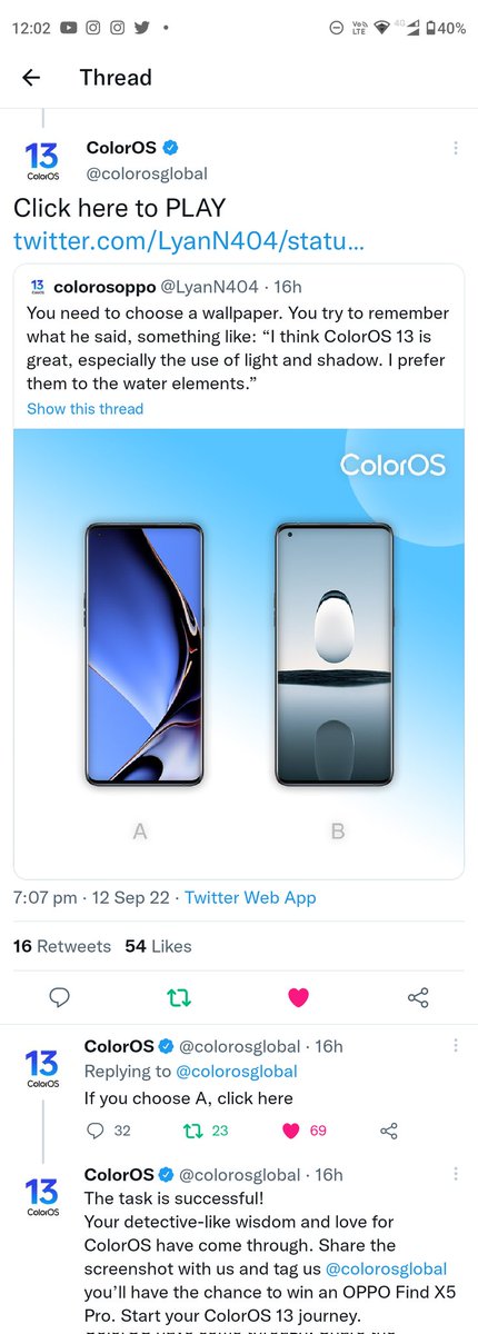 Wasimkh110's tweet photo. @colorosglobal Done ✅
#ColorOS13
#OPPOFindX5Pro
#HomescreenMaster @colorosglobal
Join..
@SunilDSouzaa_
@missufe__win
@iam_craaaj
@piyushpuri12
@JainShantilal12 https://t.co/UCVhP2T1oA