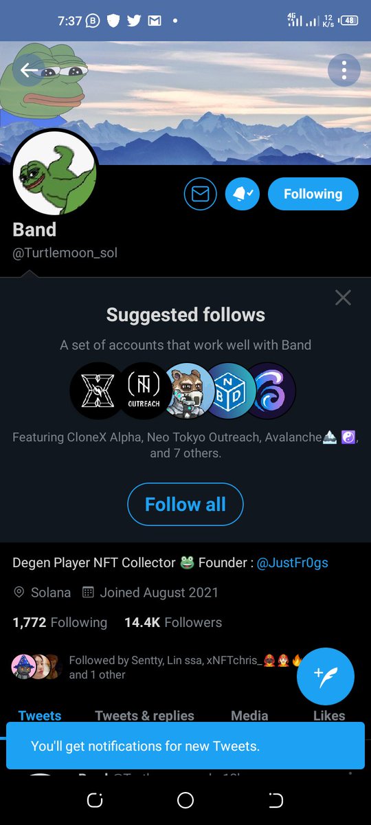 xNFTzero's tweet photo. @Turtlemoon_sol Always on 🥰 https://t.co/SFokwfTmkf