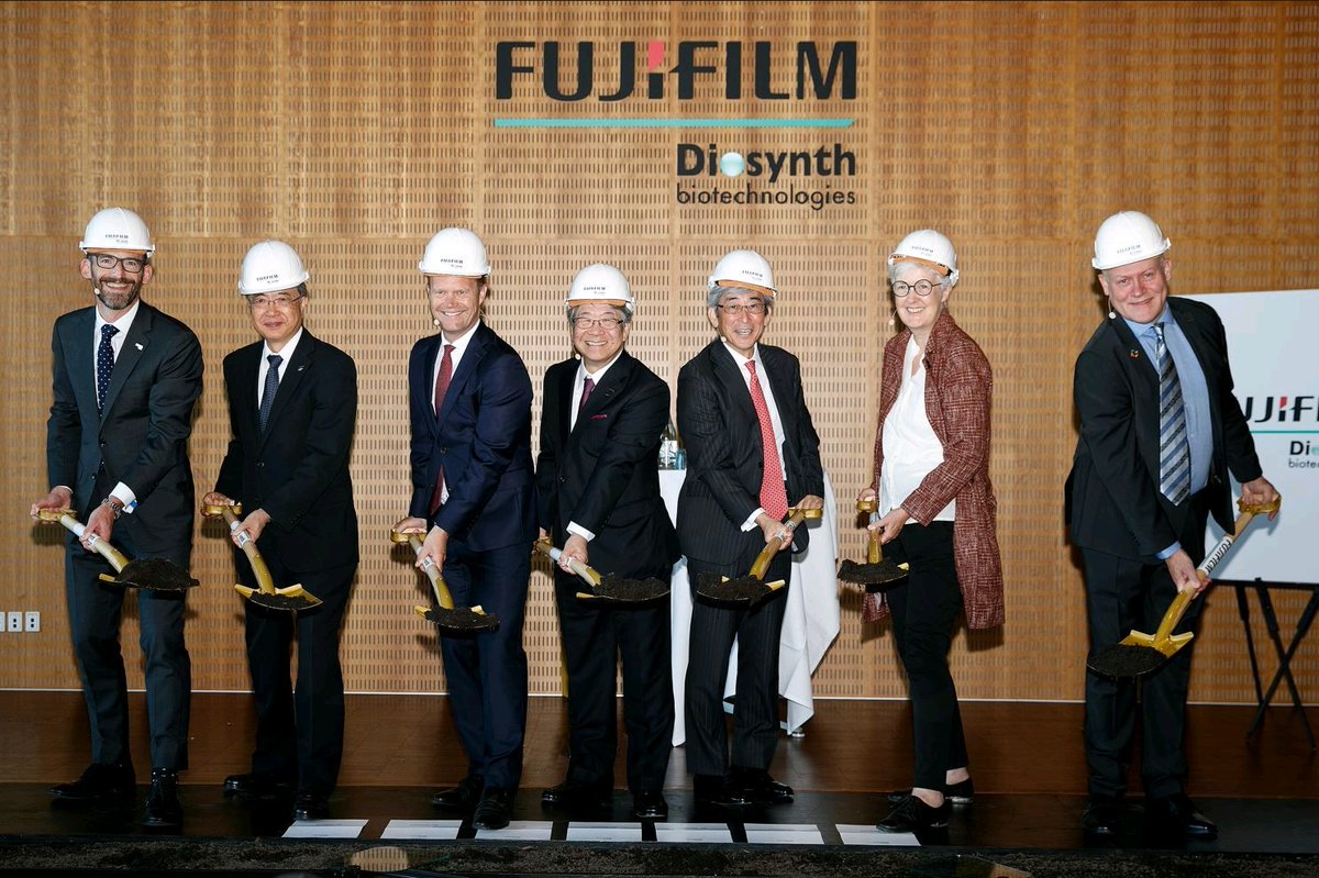NUENORDIC's tweet photo. @FujifilmDiosyn Biotechnologies breaks ground on a USD 1.6 billion expansion in Hillerød, #Denmark strengthening cell culture manufacturing services &amp; createing 450 new jobs. This expansion is funded by a major capital investment @FUJIFILM. Read more:
https://t.co/nWgIX3dKzd https://t.co/BHNlWCHTOu