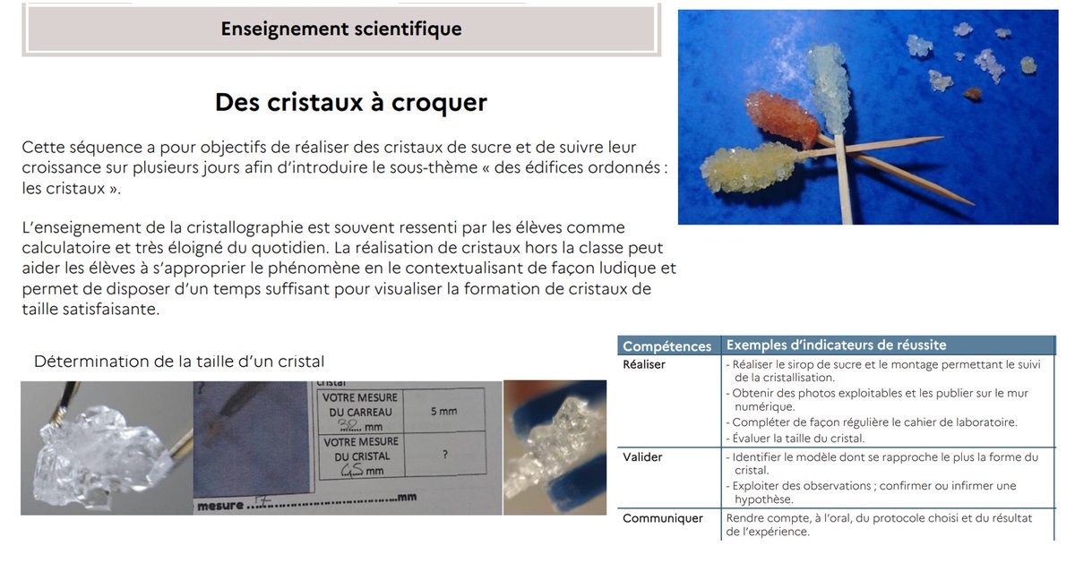 physchi_edu_num's tweet photo. 🔎 Une réflexion sur les leviers et points de vigilance d’un enseignement expérimental hybride ou à distance, 
📚 des scénarios complets pour tous les niveaux, proposés par le GRIESP comme  « Des cristaux à croquer » en 1e #EnseignementScientifique :
➡️ https://t.co/LkWb9n4N4B https://t.co/8RIPrHtiAB